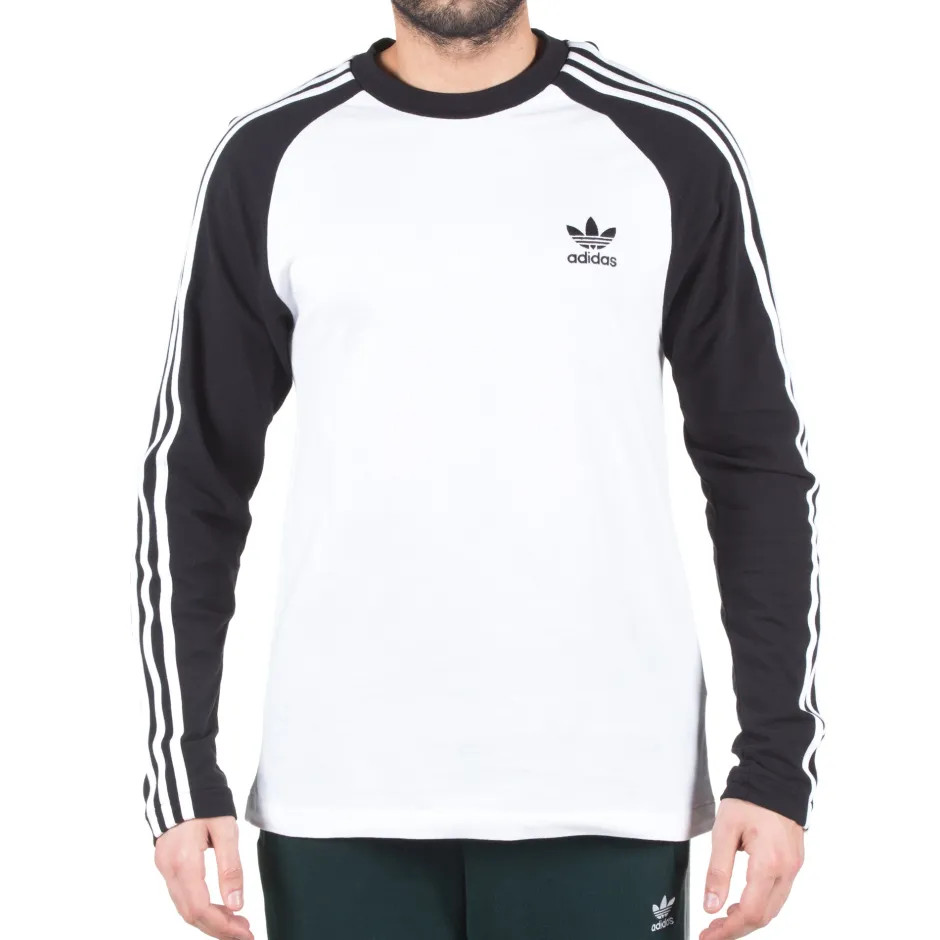 adidas Men's Long Sleeve 3-Stripes T-Shirt Csual Tee - CW1228 gallery