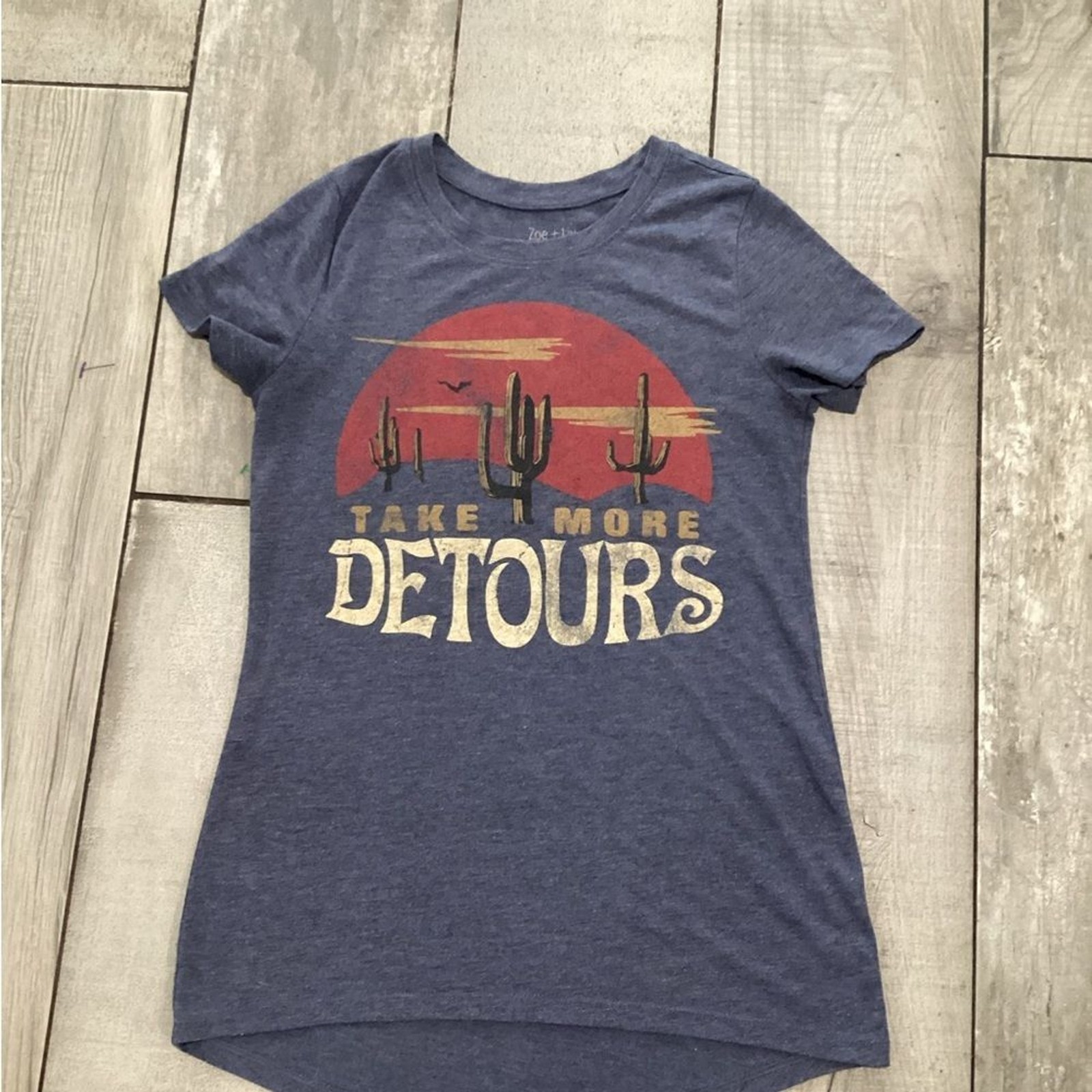 Zoe + Liv Charcoal Gray Tee size small. #hp gallery