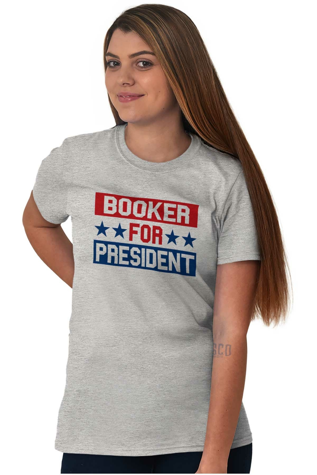 Cory Booker For President Political Voting Adult Short Sleeve Crewneck Tee gallery