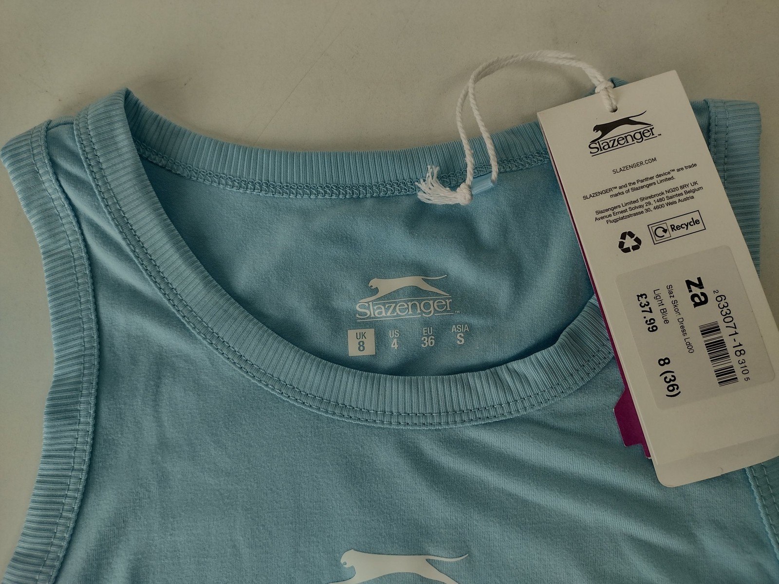 Slazenger Hydro Guard Cool Dress Women's UK Size 8 Blue Sleeveless Sportswear gallery