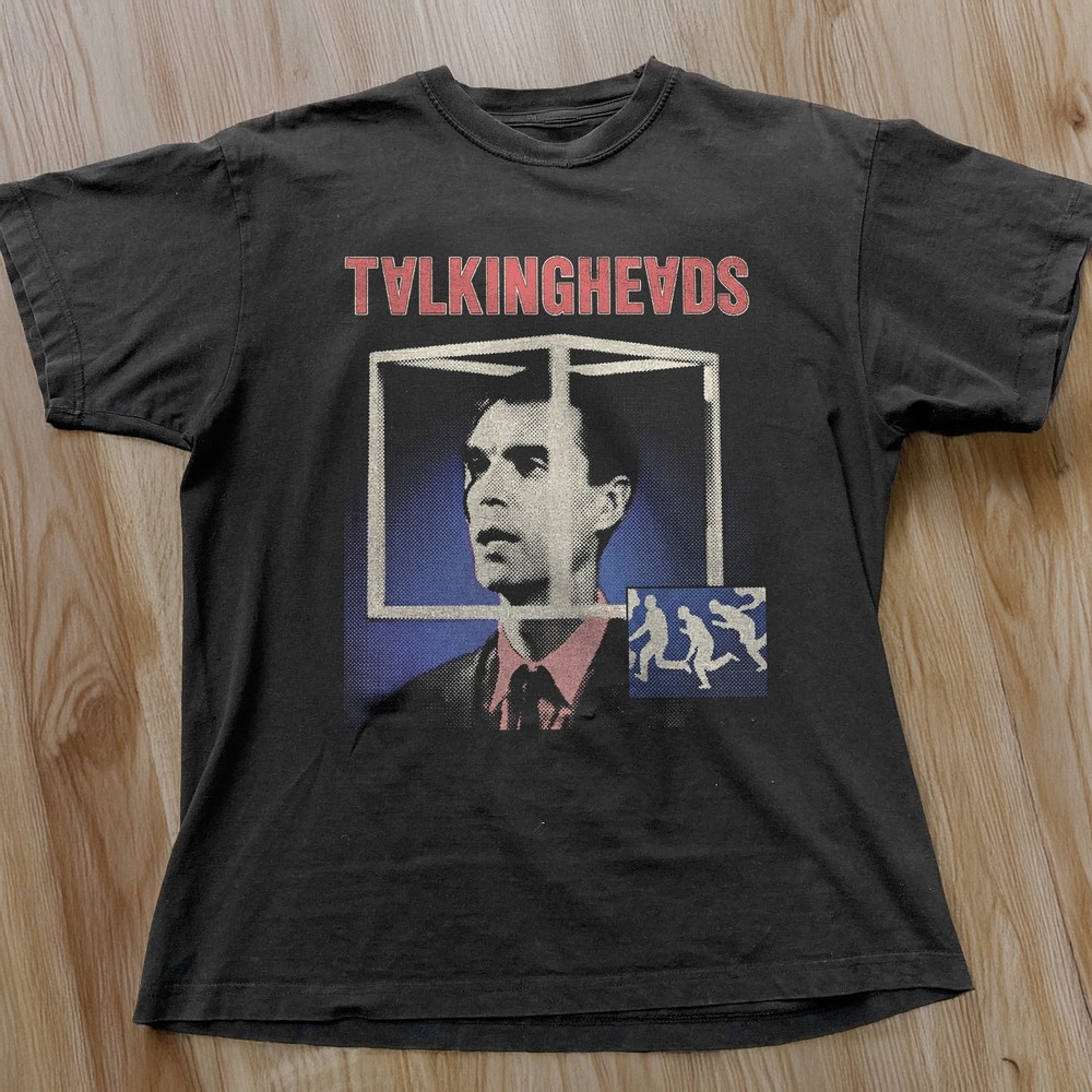 RARE! Talking Heads David Byrne Retro Graphic Tee Cool Aesthetic Music Art Shirt