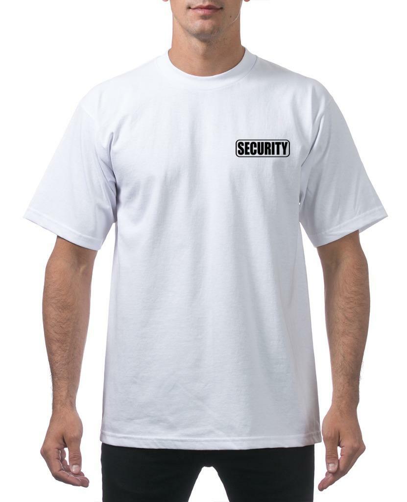 NEW MENS PRINTED SECURITY GUARD UNIFORM POLICE HEAVY WEIGHT TALL THICK T-SHIRTS gallery