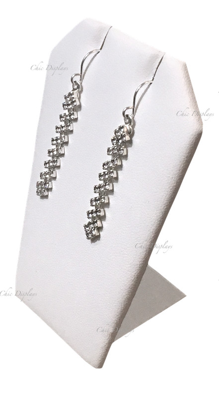 White Earring Display Pendant Display Stand White Jewelry Showcase Display 3 1/4