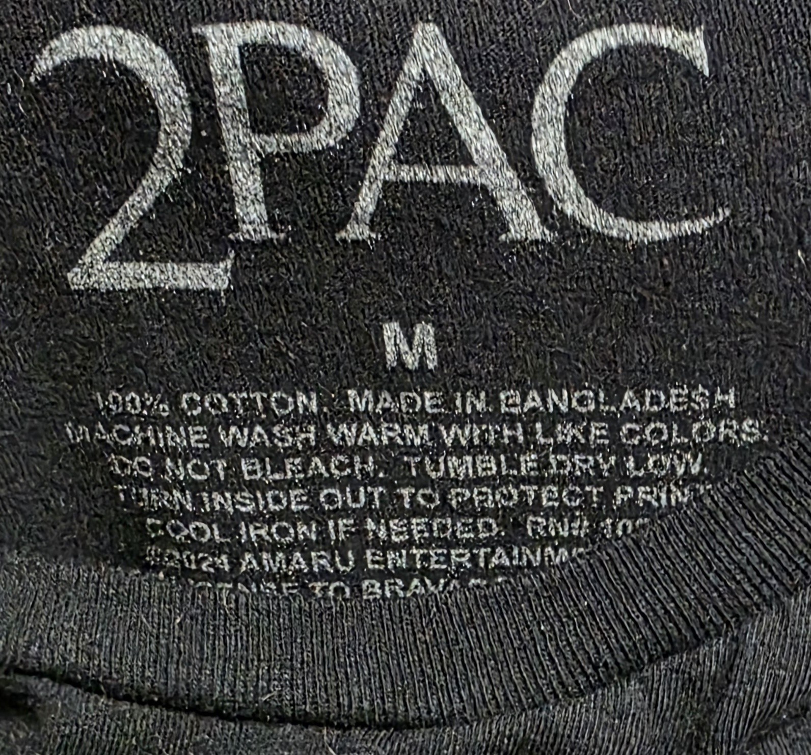 Tupac California Love Graphic Design Black Rap Rapper T-shirt Adult Medium gallery