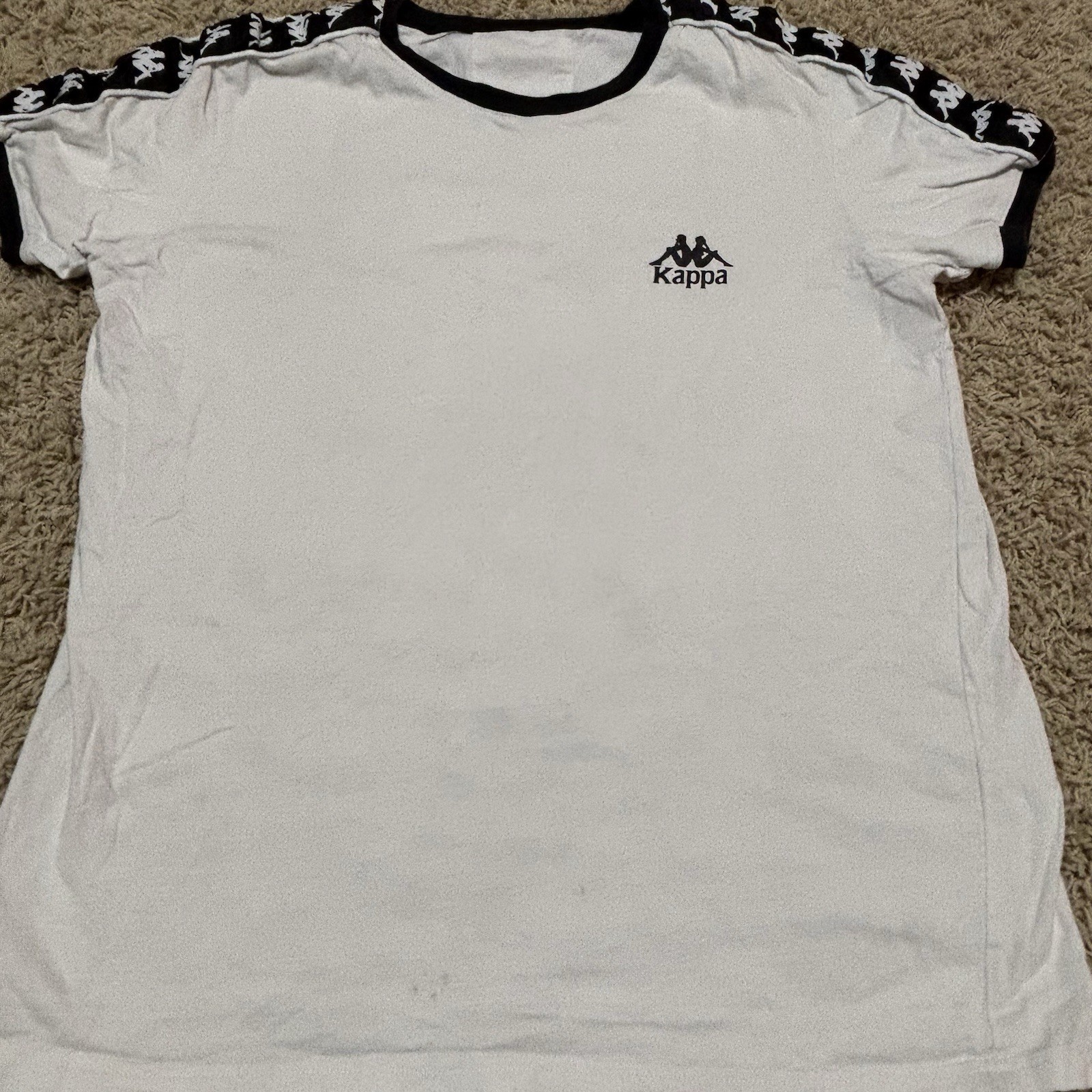 KAPPA 222 BANDA COEN Short Sleeve Graphic White T-Shirt Men’s Sz M