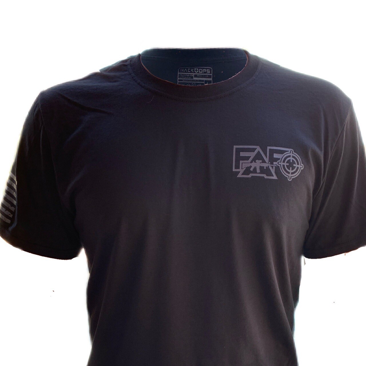 Large HackOPS (Grunt Style Fit) FAFO Patriot Crew Neck TShirt AR15 American Flag gallery