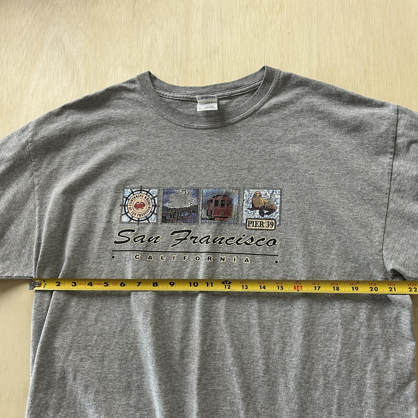 Gildan San Francisco California Shirt Mens XL Gray Pier 39 Graphic Tee T-Shirt gallery