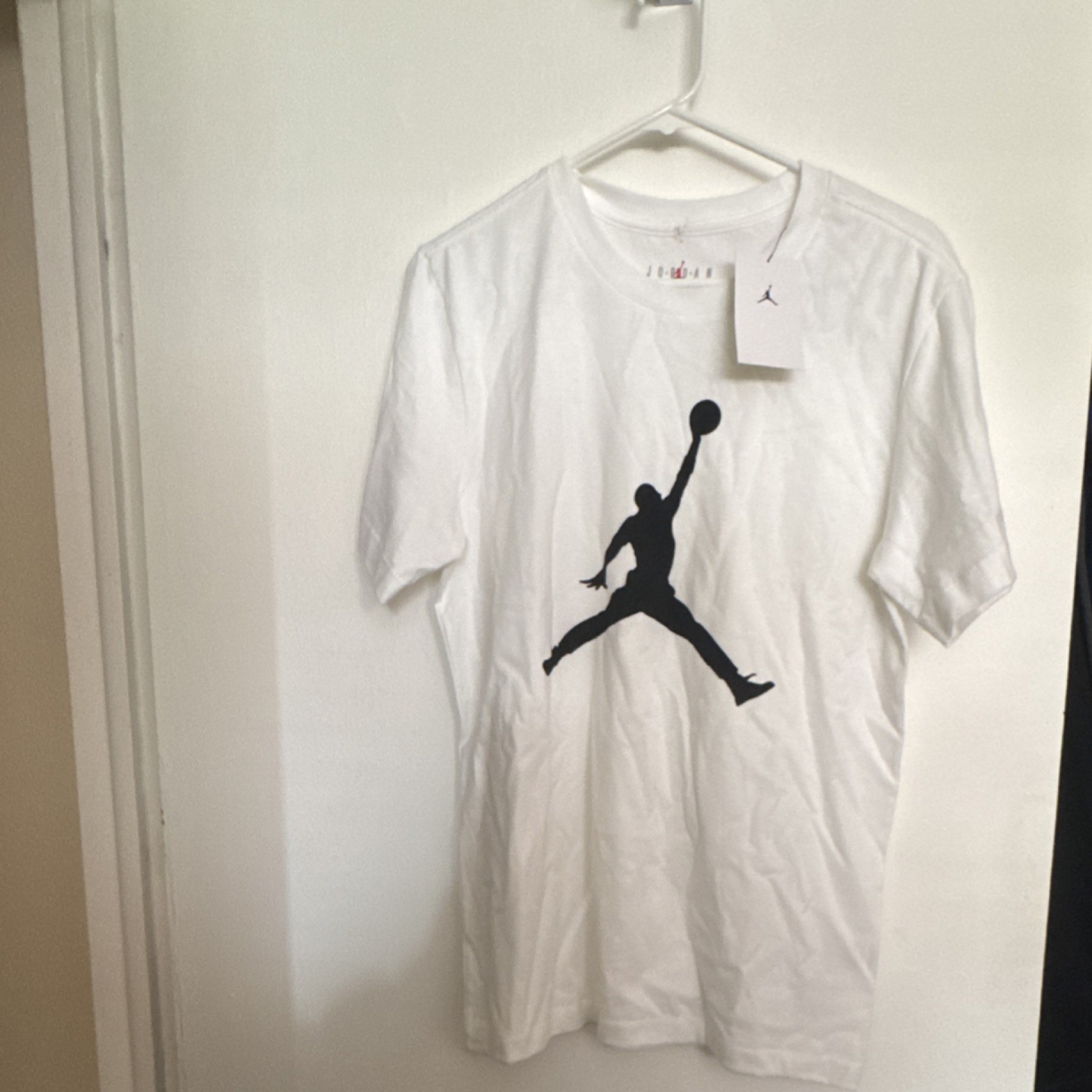 Jordan Jumpman Logo White Cotton Men’s T-Shirt Size S CJ0921-100