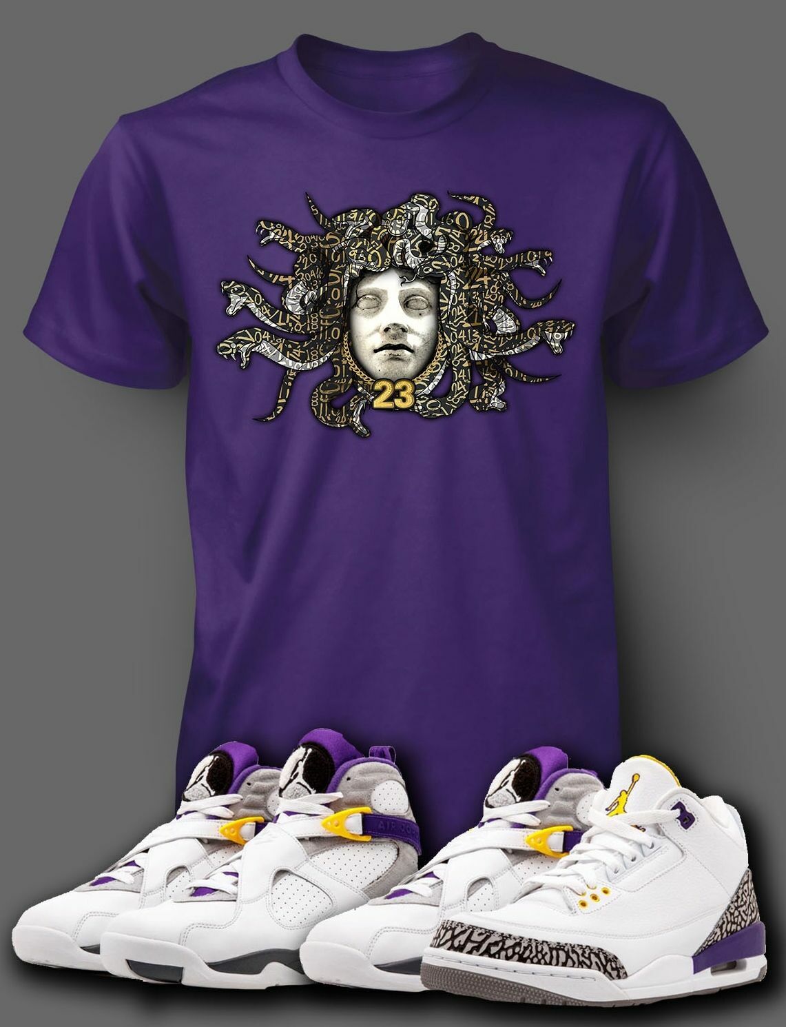 Sneaker Tee Shirt to Match 23 Kobe x Shoe Graphic Mamba Purple Big Tall Small