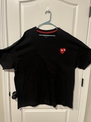 Reason Black T-Shirt w/ Red Heart Patch – XXXL – NWOT