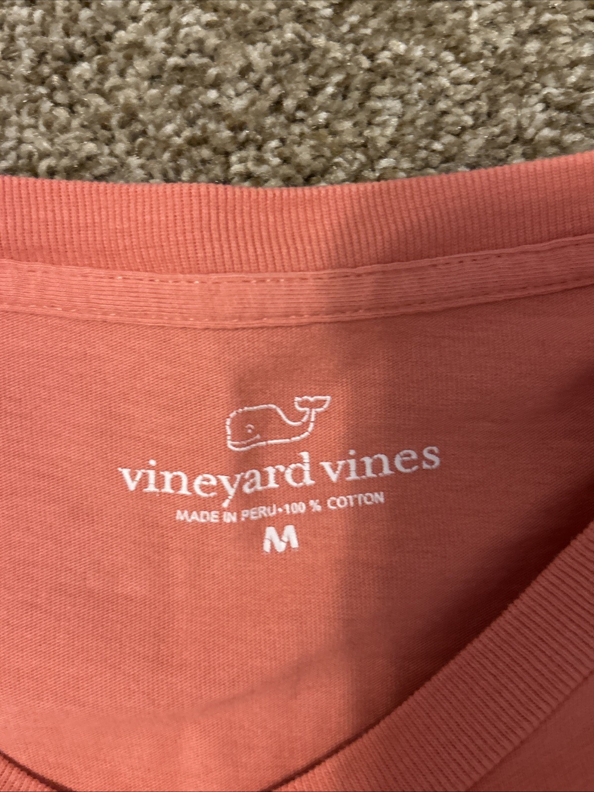 Vineyard Vines Long Sleeve Pocket T Shirt M Pink Whale Graphic Cotton Casual Tee gallery
