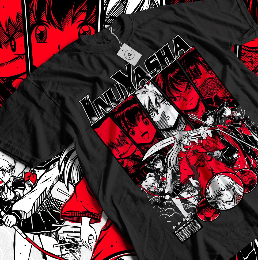 Inuyasha T-shirt Red Moon Inu Yasha Sesshomaru Funny Anime Gift Shirt All Size