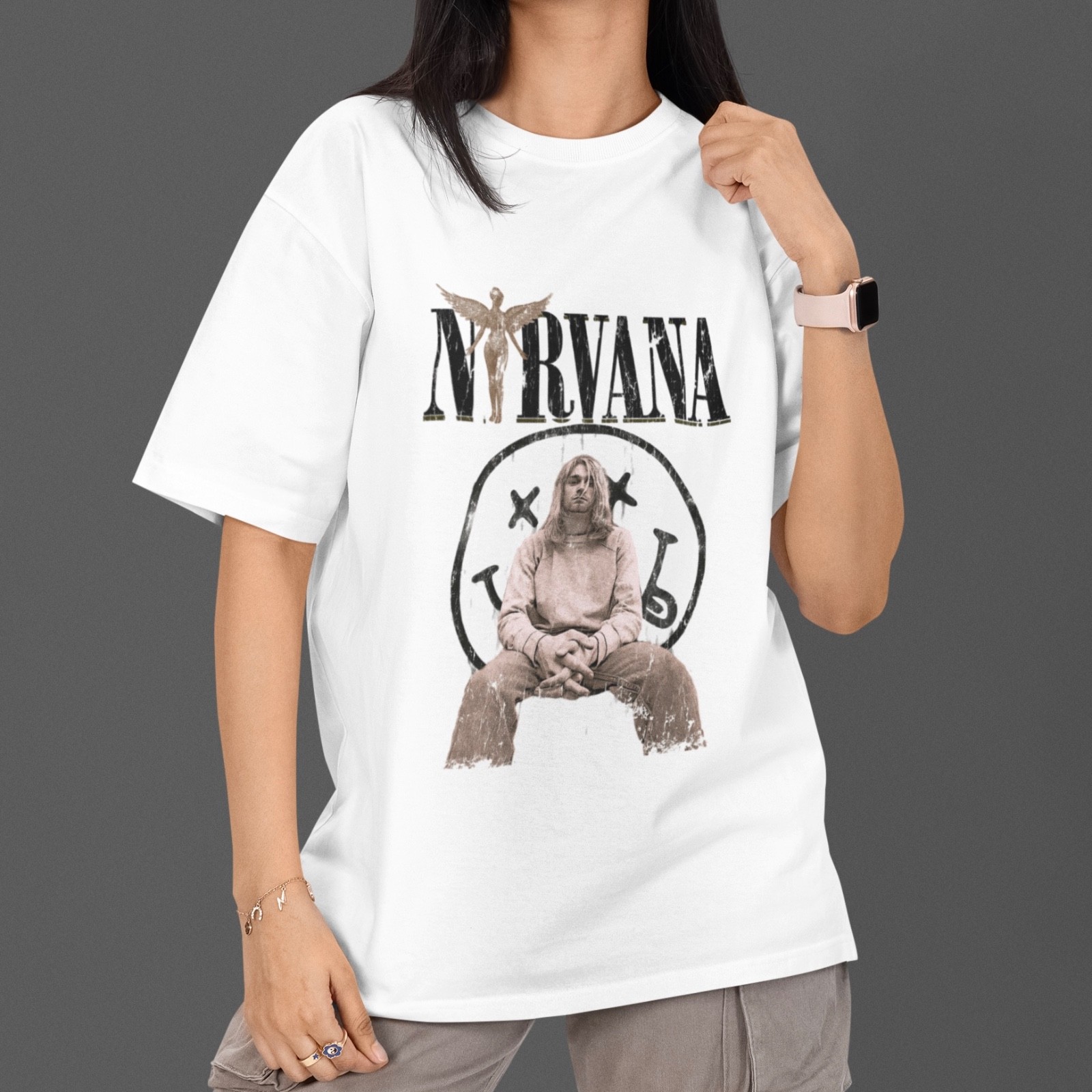 Vintage Grunge Rock Graphic Tee 90s Style Distressed Guitar Band Aesthetic Shirt gallery