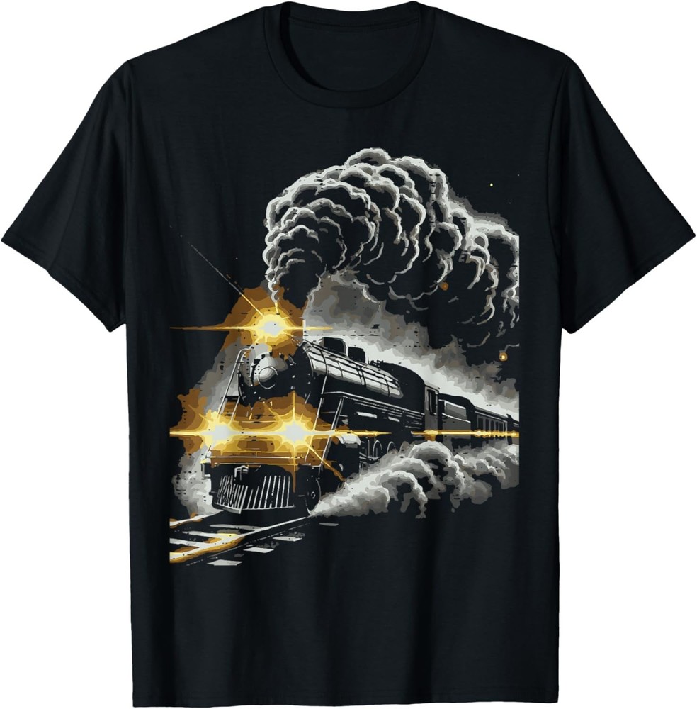 Steam Engine Train Vintage Locomotive Conductor unisex T-Shirt