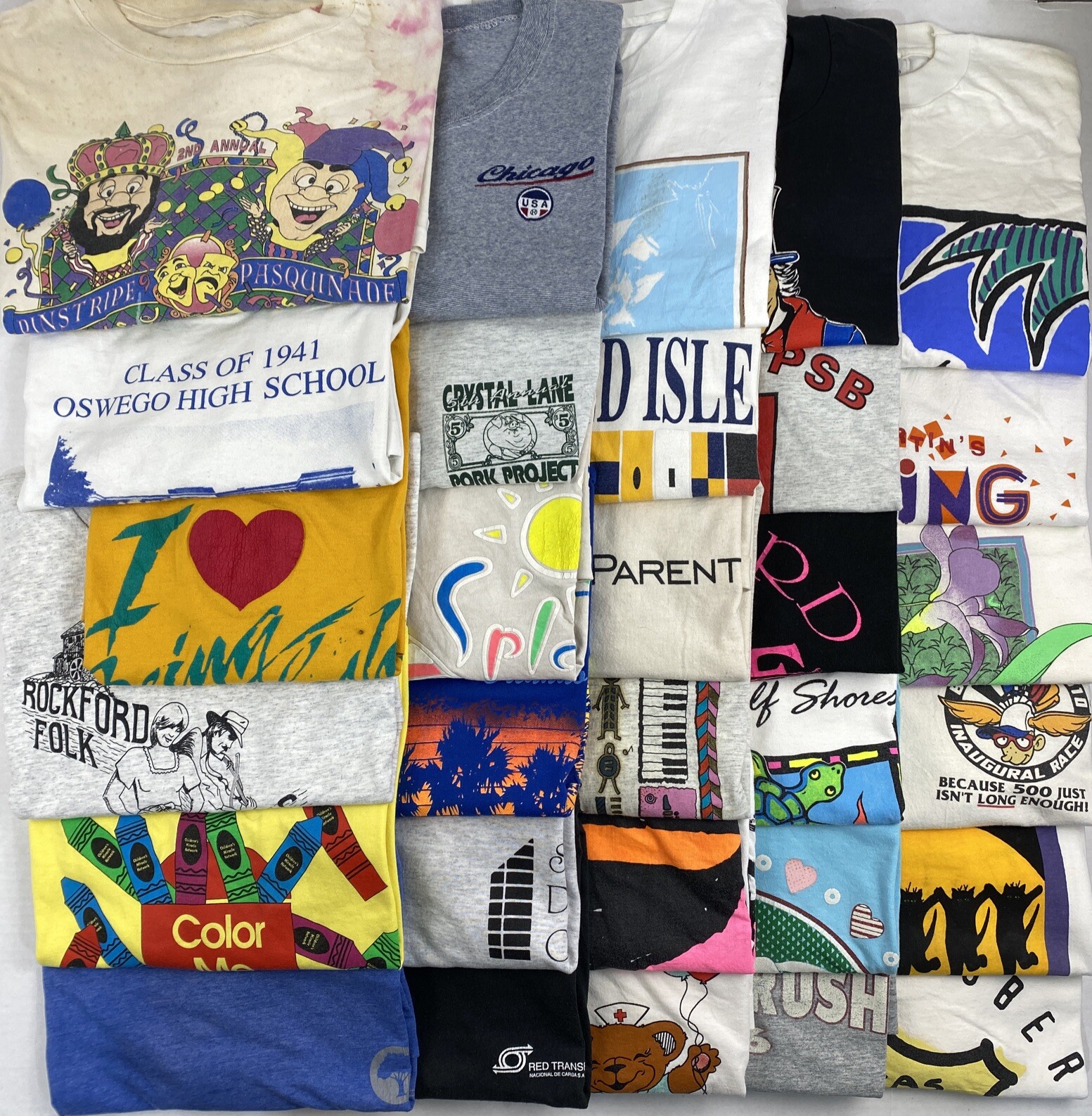 Wholesale Lot of 30 Vintage Short Sleeve Tee Shirts (Sizes In Description) gallery