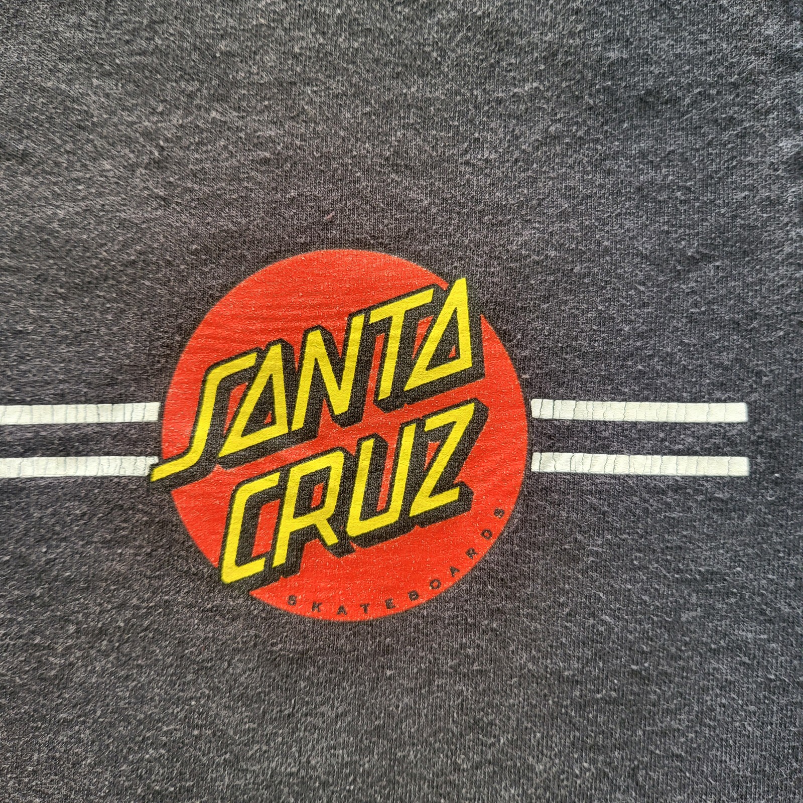 Santa Cruz Skateboards T-Shirt Mens Small Black Short Sleeve Pullover Logo Flaws gallery