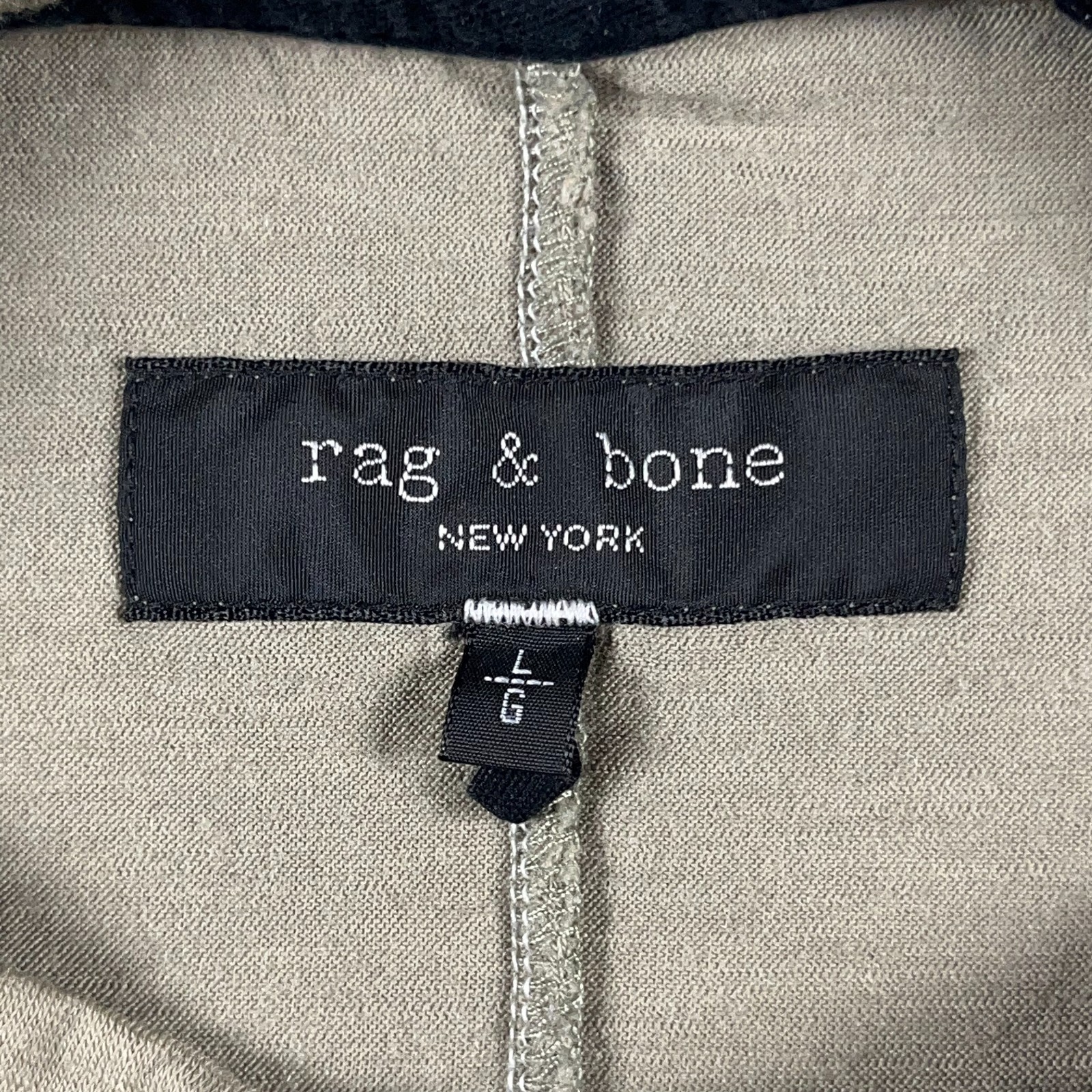 Rag & Bone T Shirt Mens Large 0 Wool Olive Green Raw Hems gallery