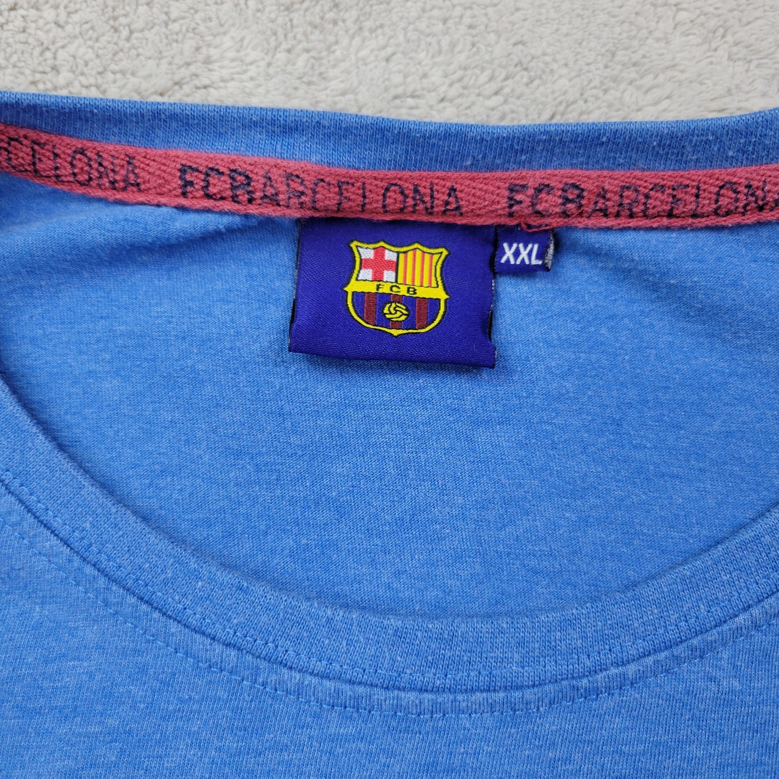 FC Barcelona T Shirt Mens XXL Blue Short Sleeve Camp Nou Stadium Tee Soccer gallery