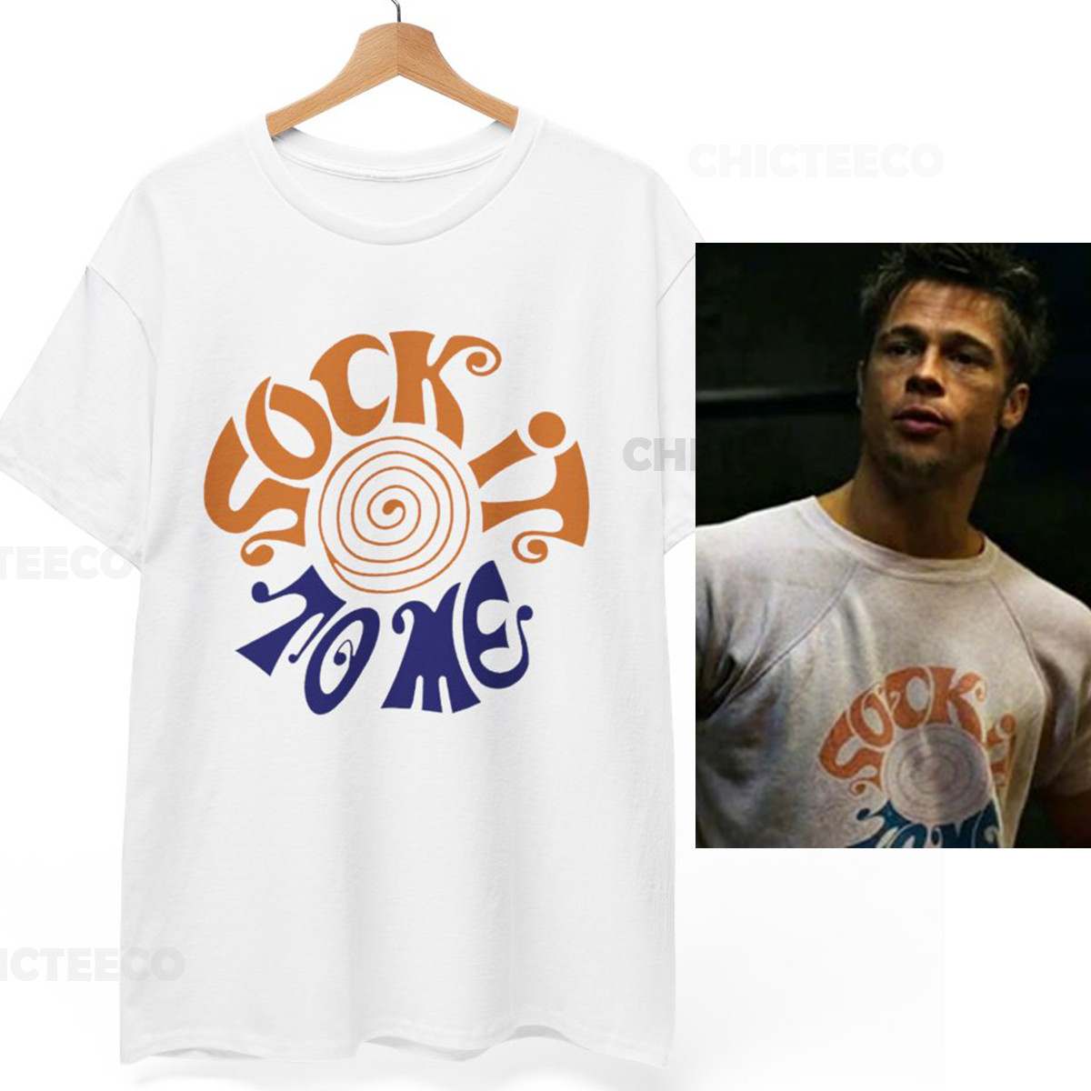 Sock It To Me Shirt Brad Pitt Tyler Durden Fight Club Cult Unisex Tee gallery