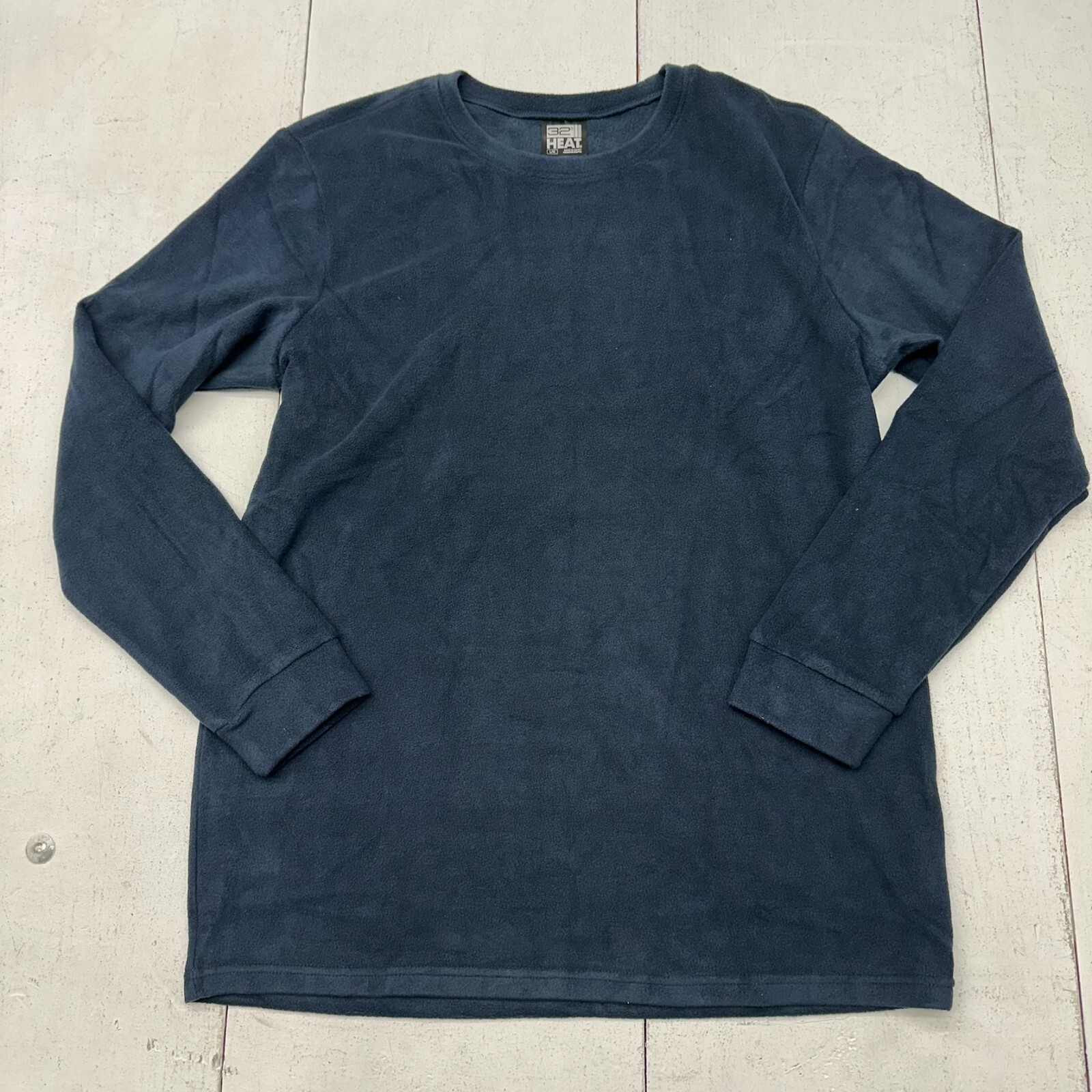 32 Degrees Heat Stormy Night Blue Long Sleeve Crew Neck Shirt Mens Size L NEW gallery