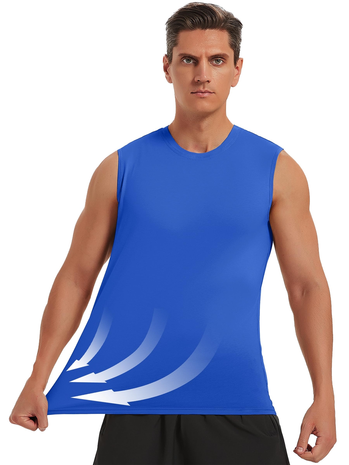 Mens Casual Workout Tank Gym Cotton Sleeveless Quick Dry Swim Sport Muscle Shirt gallery