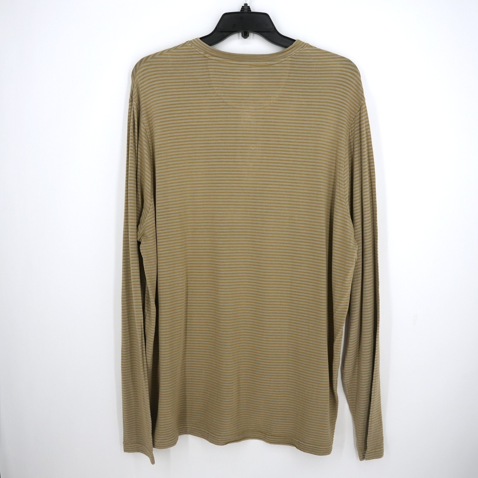 Cremieux Men's Long-Sleeve Henley Shirt XXL Gold Gray Striped NWT $69.50 gallery