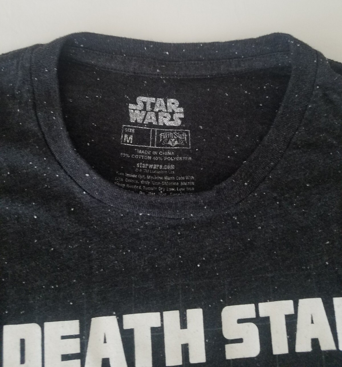 Star Wars DEATH STAR T-Shirt M Black Speckled SciFi Space Sith The Empire Jedi gallery