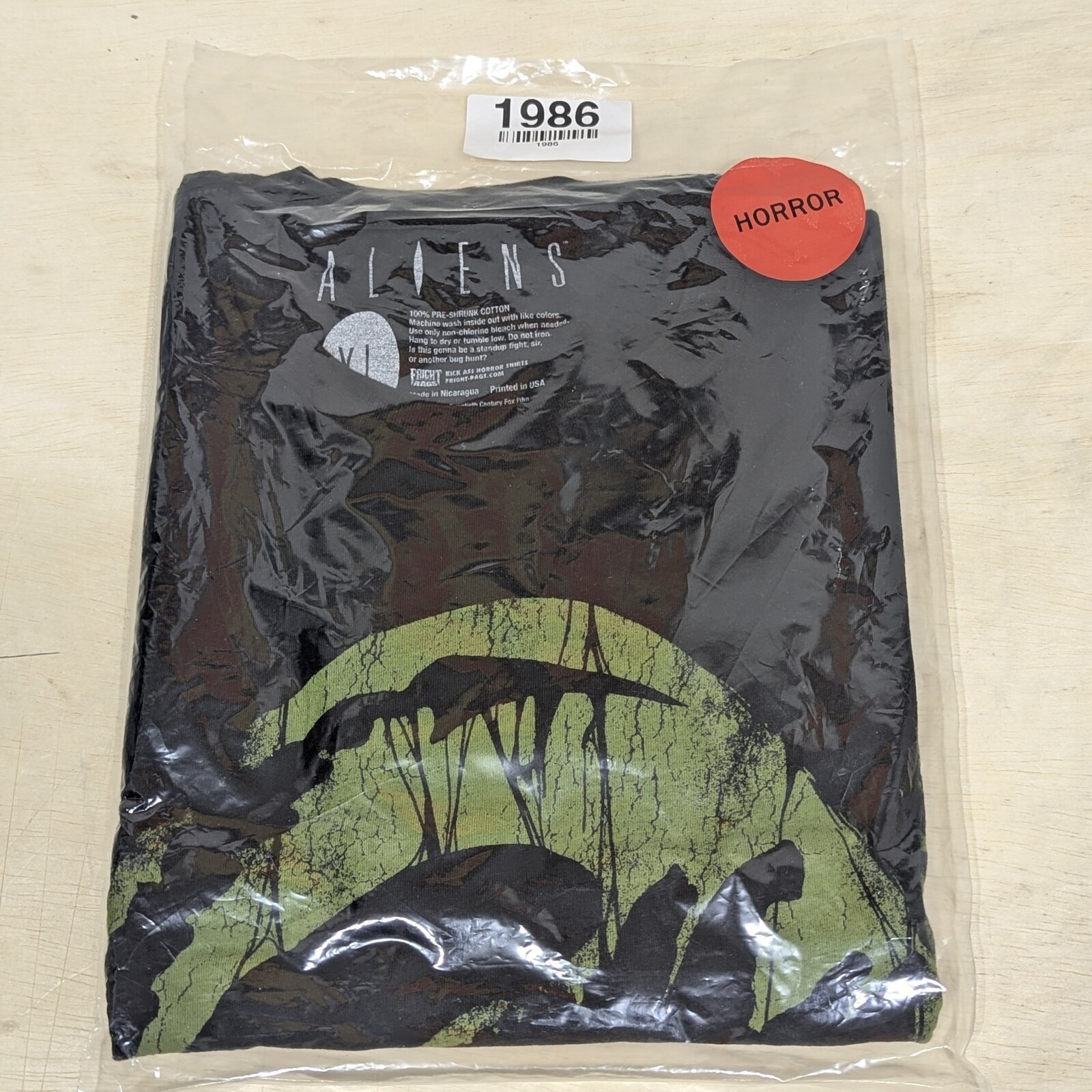Fright Rags Aliens Xenomorph Silhouette T-Shirt Mens XL Factory Sealed Horror