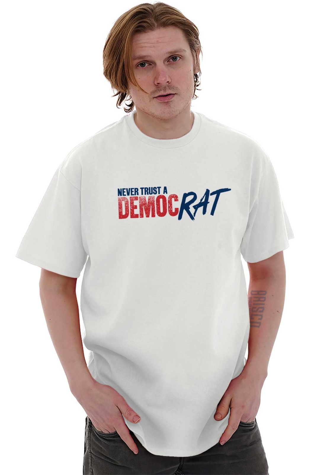 Never Trust A Democrat Rat Political Party Womens or Mens Crewneck T Shirt Tee gallery