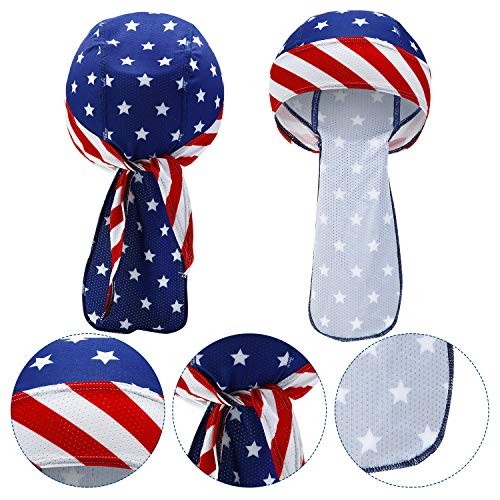 3 Pcs Do Rags Dew Rag Skull Caps for Men Bandana Beanie Hats Pirate Hats Cycling gallery