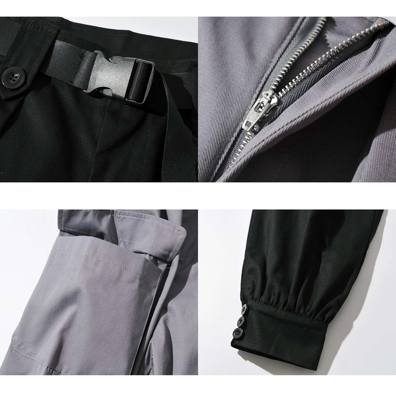 High Waist Solid Color Large Pocket Cargo Pants Women Loose Bundle Foot Ribbon gallery