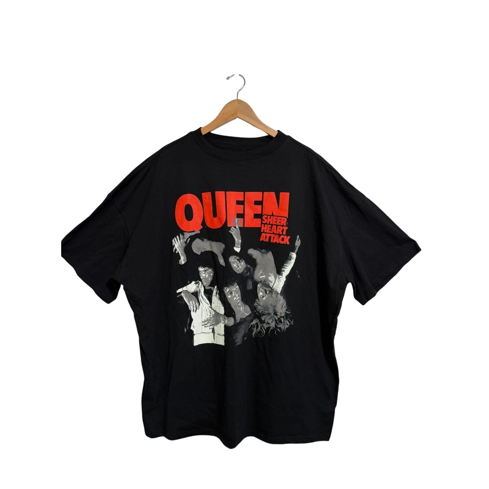 Queen T-Shirt Mens XXL Black Sheer Heart Attack Graphic Rock Band Tee gallery