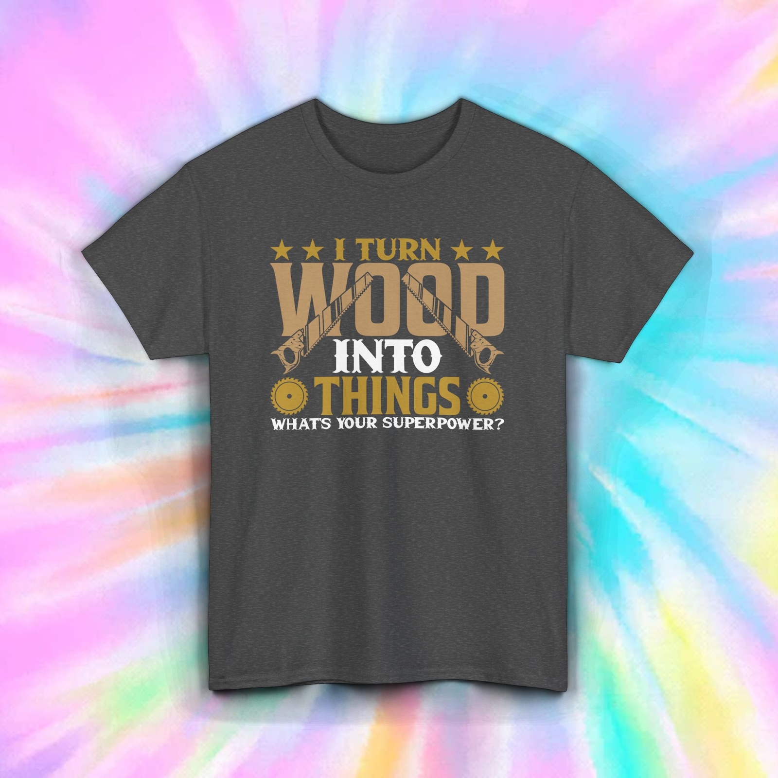 I Turn Wood Into Things Shirt Funny Woodworking Carpenter Tee S-5XL gallery