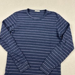 Marine Layer Shirt Men Large Blue Stripe Crew Long Sleeve Cotton Casual Top L