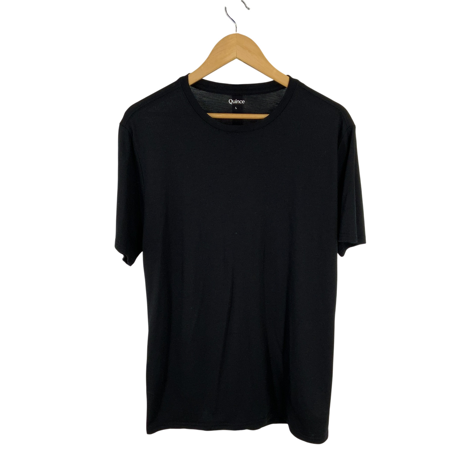 Quince Men 100% Merino Wool All-Season Short Sleeve Base Layer Tee Black L gallery