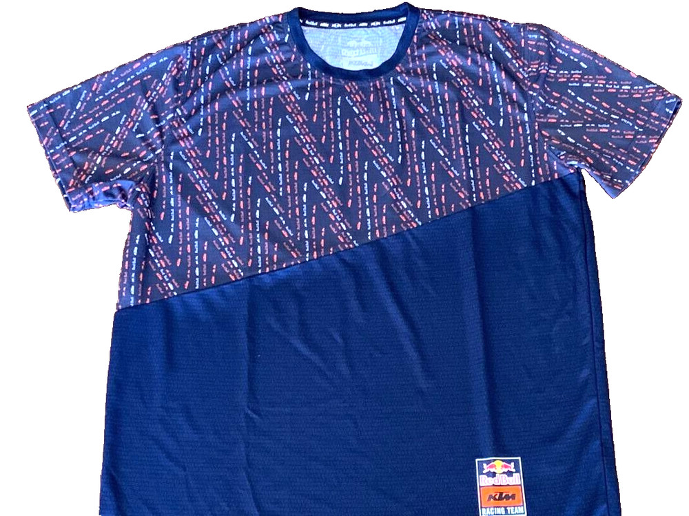 F1 Red Bull + KTM Racing Navy/Orange Boxy XL T-shirt. 23″x28.”New. Altered.