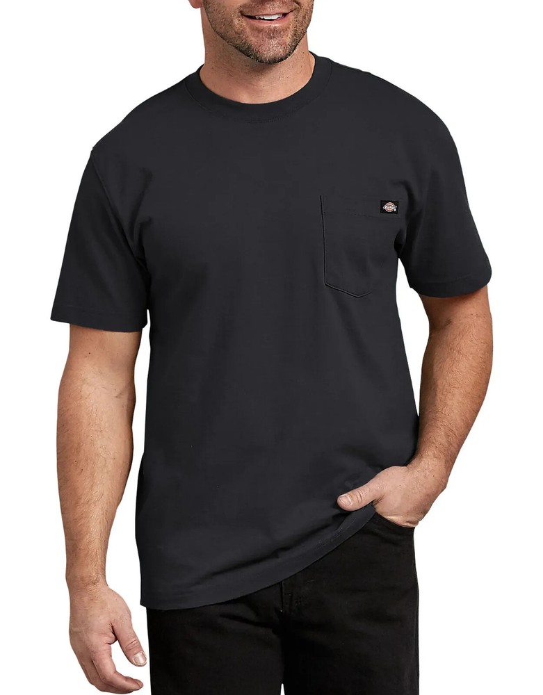 Genuine DICKIES® men’s heavyweight short sleeve black t-shirt BRAND NEW!