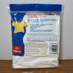 Hanes Undershirt Crew Neck Size 3X White Large Vintage Oops Proof