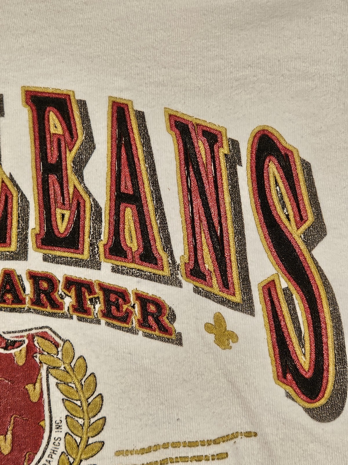 Vtg 90s New Orleans French Quarter T Shirt XL Hanes Beefy Birthplace of Jazz USA gallery