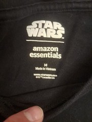 Classic Star Wars Logo, Long Sleeve T-Shirt, Mens Medium, Black w/Yellow Logo