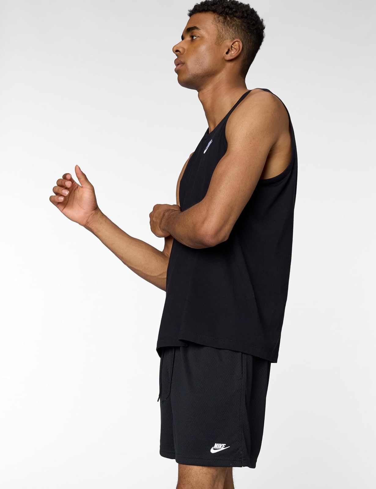 Nike Men's Sportswear Club Tank, Black/White, Small - Black/White - Small gallery