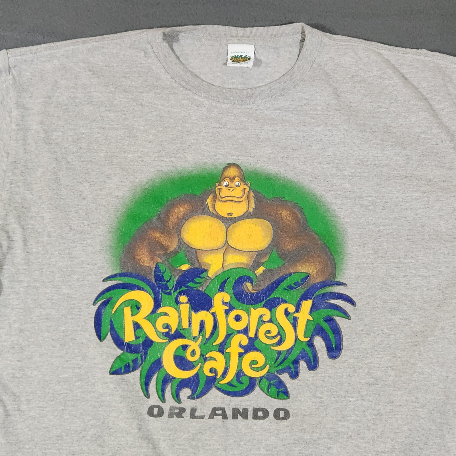 Vintage Rainforest Cafe Orlando Mens Shirt Size XL Gray Ape Gorilla gallery