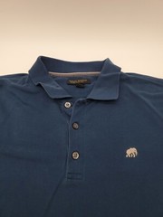 Banana Republic medium Blue Fitted Pique Polo Logo Men shirt..#42841