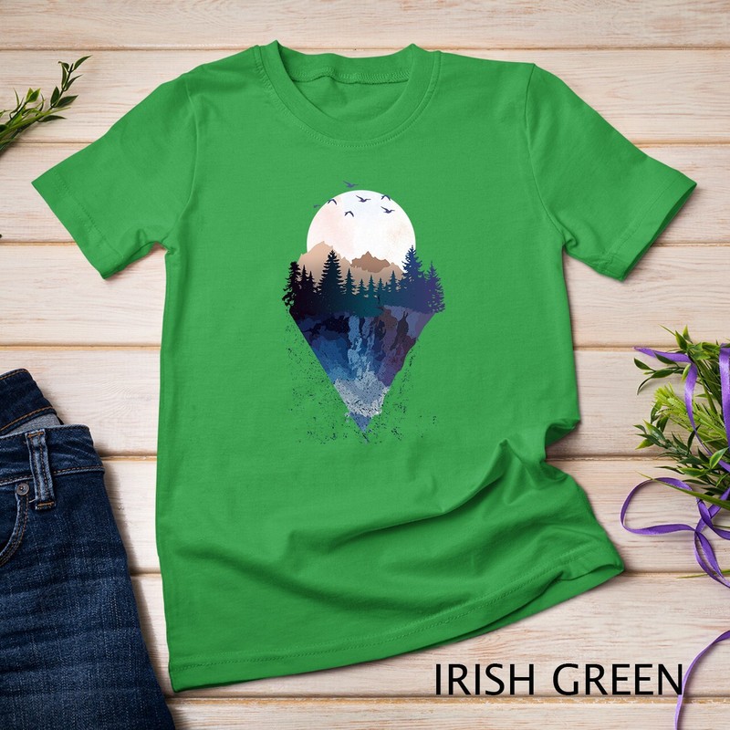Funny Geometric Mountain Abstract Geometry Outdoor Gifts T-Shirt Unisex T-shirt gallery