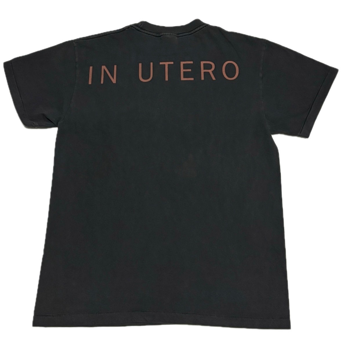 Nirvana In Utero Black Vintage 90s Band Tour Size L Single Stitch Shirt REPRINT gallery
