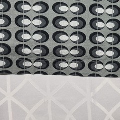 No boundaries Short Sleeve Shirt Button Up Black/white Geometric Pattern Cotton