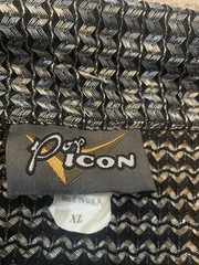 Vintage Metallic Mesh Button Up Cyber Goth Rave Shirt Pop Icon Sz XL USA Made
