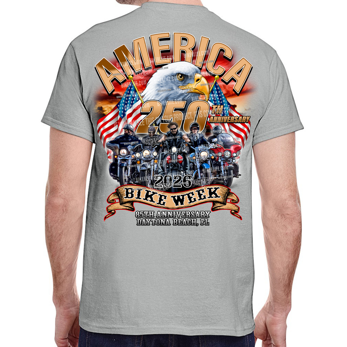 T-Shirt 2026 Bike Week Daytona Beach America Strong No Harley gallery