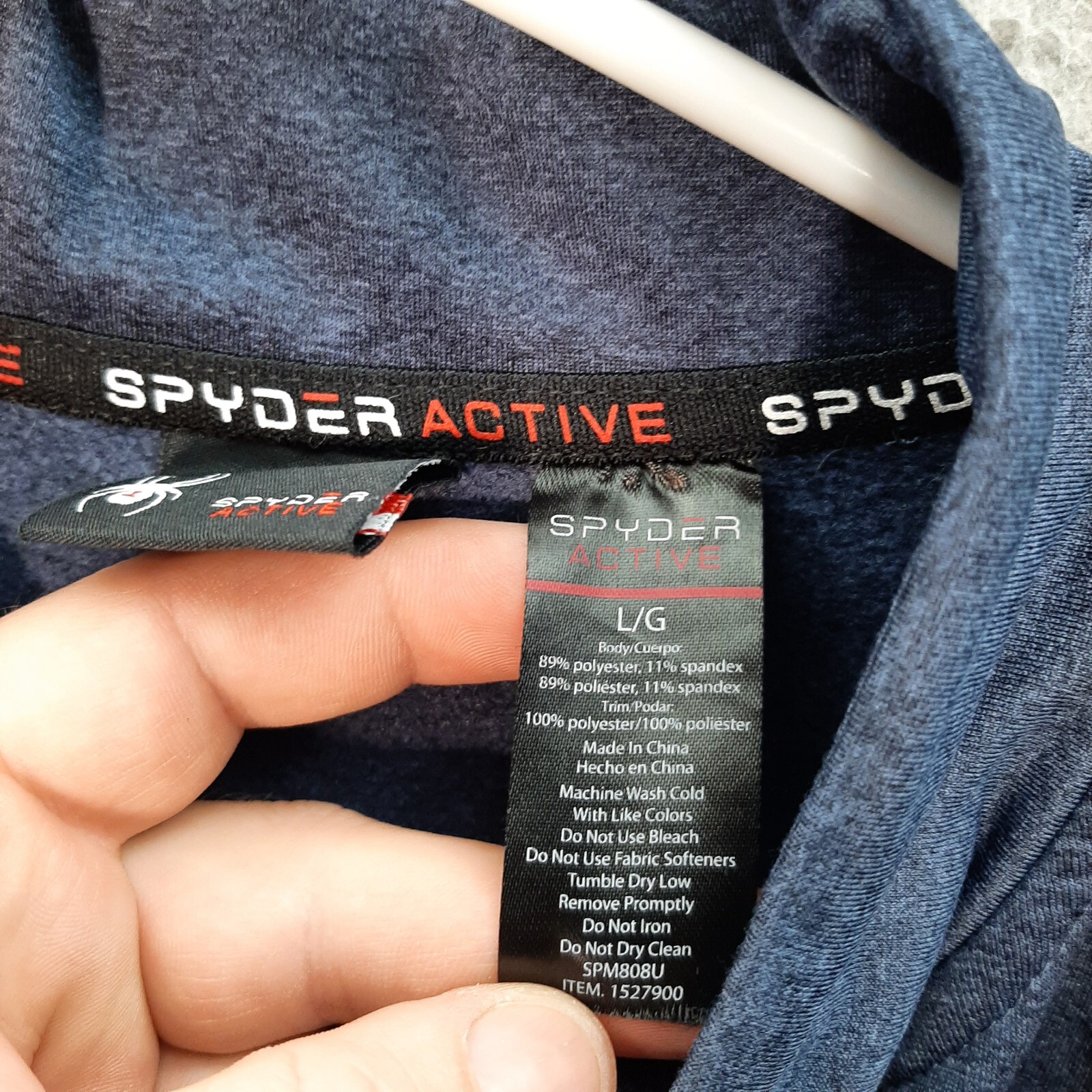Spyder Shirt Adult Large Blue Black Proweb Athleisure Jogging Gym Sports Mens gallery