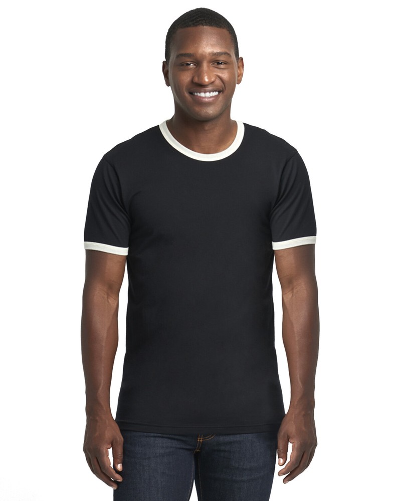 Next Level Apparel Unisex Ringer T-Shirt Short Sleeves Casual TShirt 3604 XS-3XL